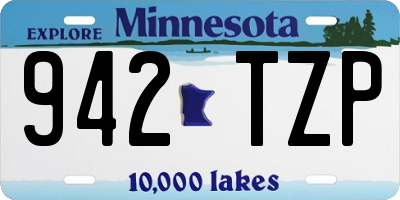 MN license plate 942TZP