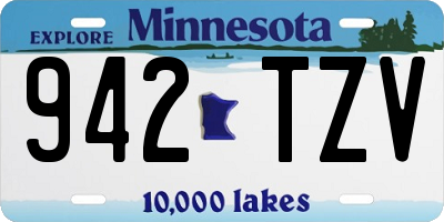 MN license plate 942TZV