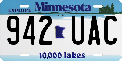 MN license plate 942UAC