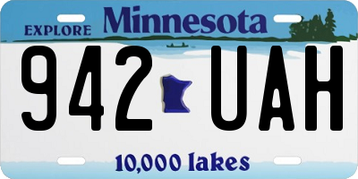 MN license plate 942UAH