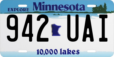 MN license plate 942UAI