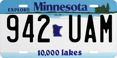 MN license plate 942UAM