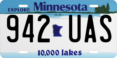 MN license plate 942UAS