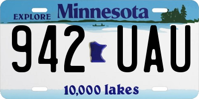 MN license plate 942UAU