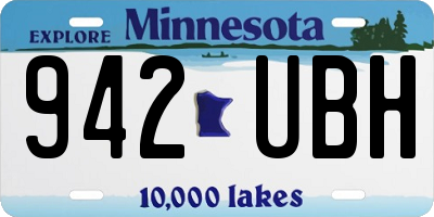MN license plate 942UBH