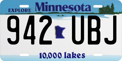 MN license plate 942UBJ