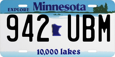 MN license plate 942UBM