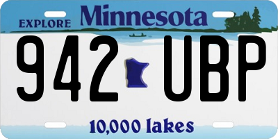 MN license plate 942UBP
