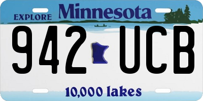 MN license plate 942UCB