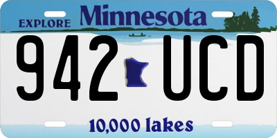MN license plate 942UCD