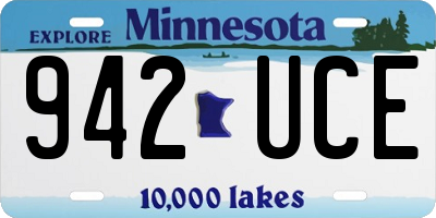MN license plate 942UCE