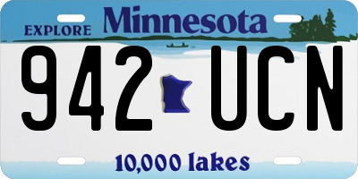 MN license plate 942UCN