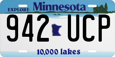 MN license plate 942UCP