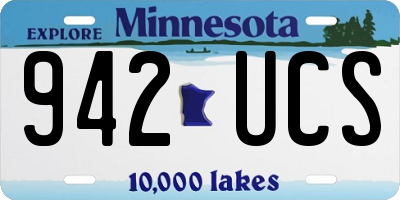 MN license plate 942UCS