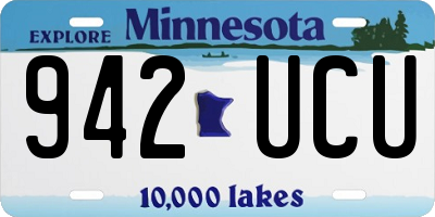 MN license plate 942UCU