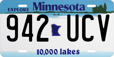 MN license plate 942UCV