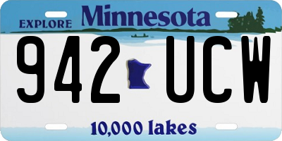 MN license plate 942UCW