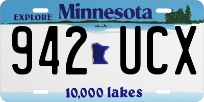 MN license plate 942UCX