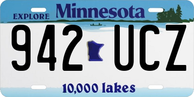 MN license plate 942UCZ