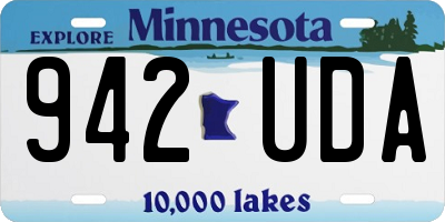 MN license plate 942UDA