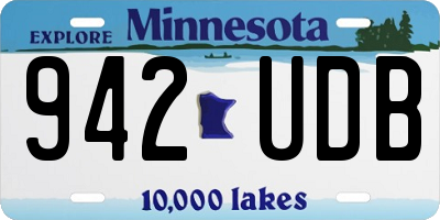 MN license plate 942UDB