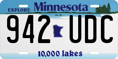 MN license plate 942UDC