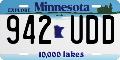 MN license plate 942UDD