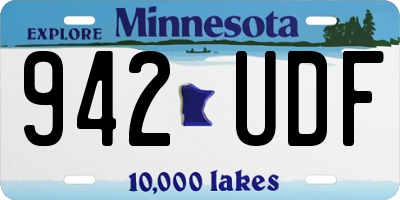 MN license plate 942UDF