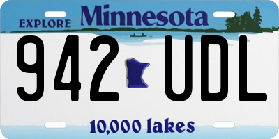 MN license plate 942UDL