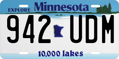 MN license plate 942UDM