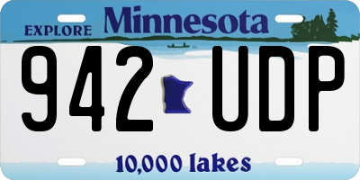 MN license plate 942UDP