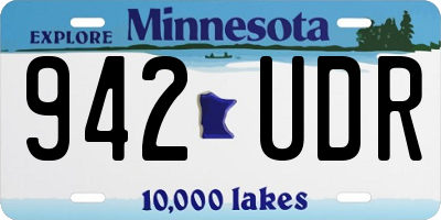 MN license plate 942UDR