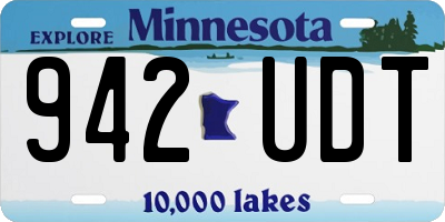 MN license plate 942UDT