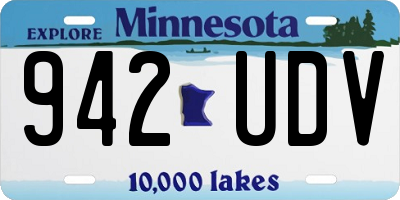 MN license plate 942UDV