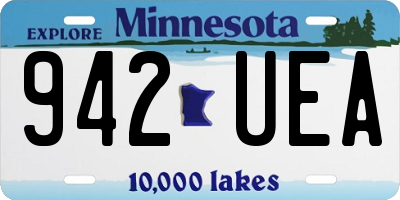 MN license plate 942UEA