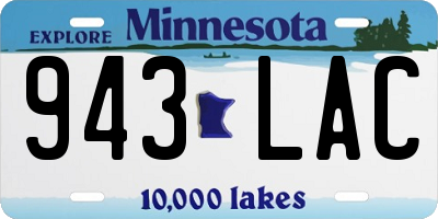 MN license plate 943LAC