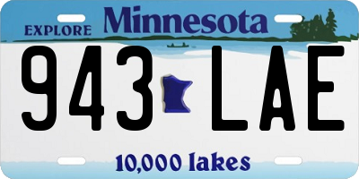 MN license plate 943LAE