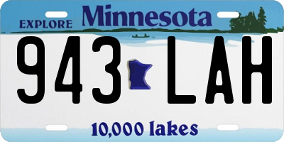 MN license plate 943LAH