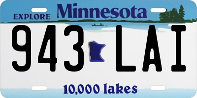 MN license plate 943LAI