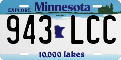 MN license plate 943LCC