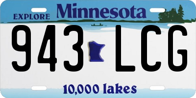 MN license plate 943LCG