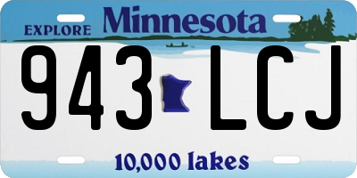 MN license plate 943LCJ
