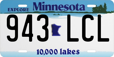 MN license plate 943LCL