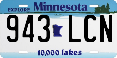 MN license plate 943LCN