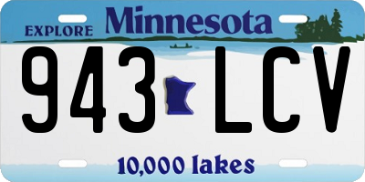 MN license plate 943LCV