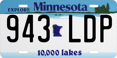 MN license plate 943LDP