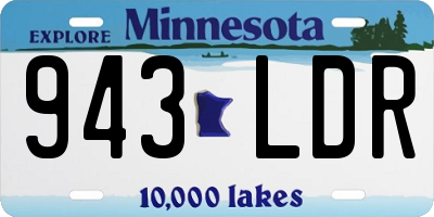 MN license plate 943LDR