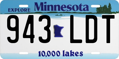 MN license plate 943LDT
