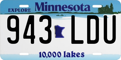 MN license plate 943LDU