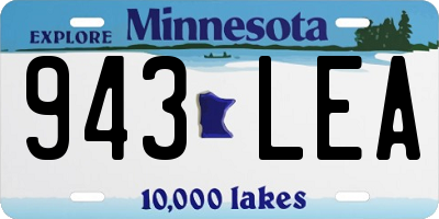 MN license plate 943LEA